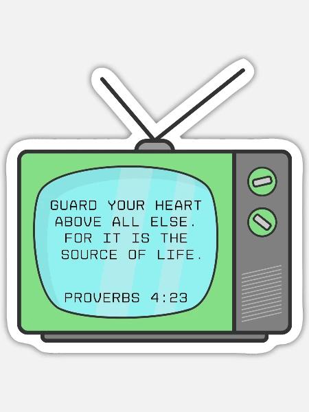 Guard your heart - Sticker Größe S (10 x 10 cm) - Mattweiß