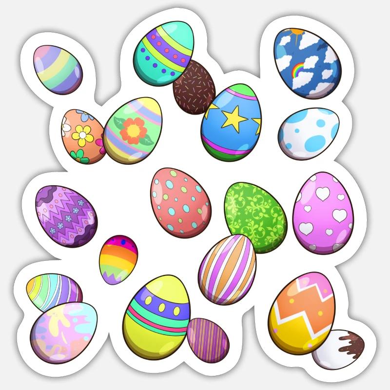 Easter Eggs Pattern Sticker size S (10 x 10 cm)