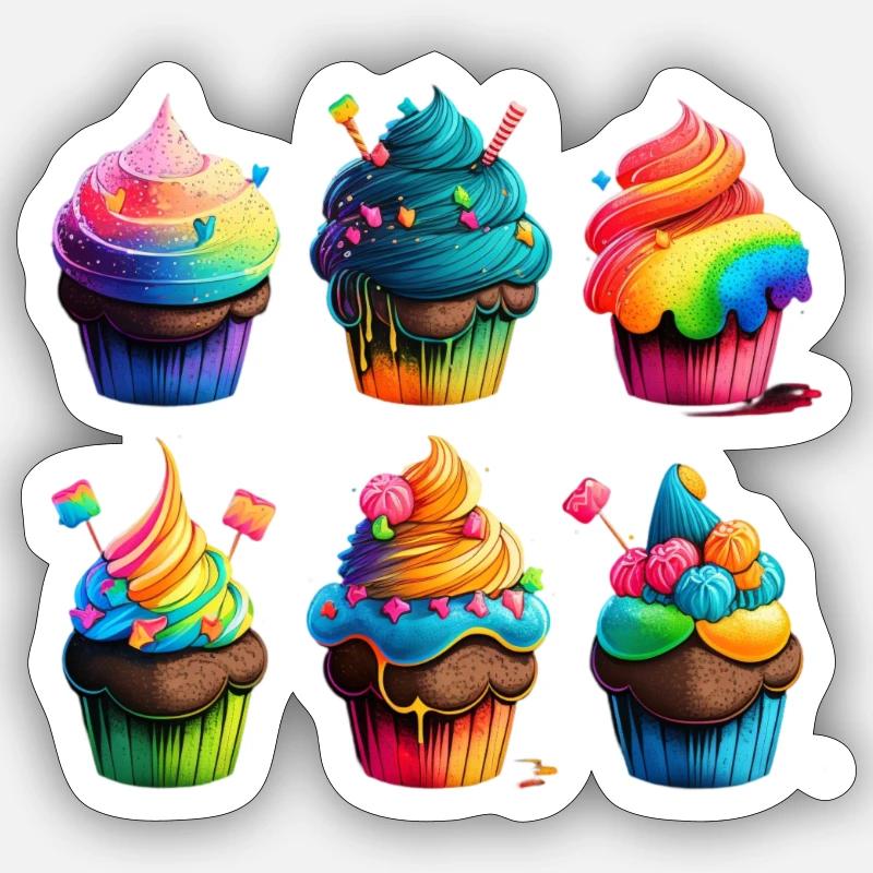 BEAUTIFUL CUPCAKES Sticker size S (10 x 10 cm)