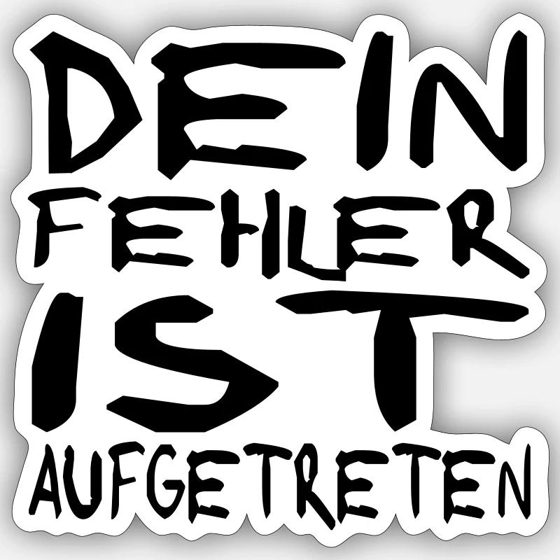 fehler aufgetreten Sticker Größe S (10 x 10 cm)
