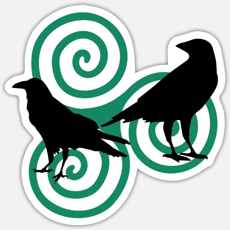 Odinˋs ravens Sticker size S (10 x 10 cm)