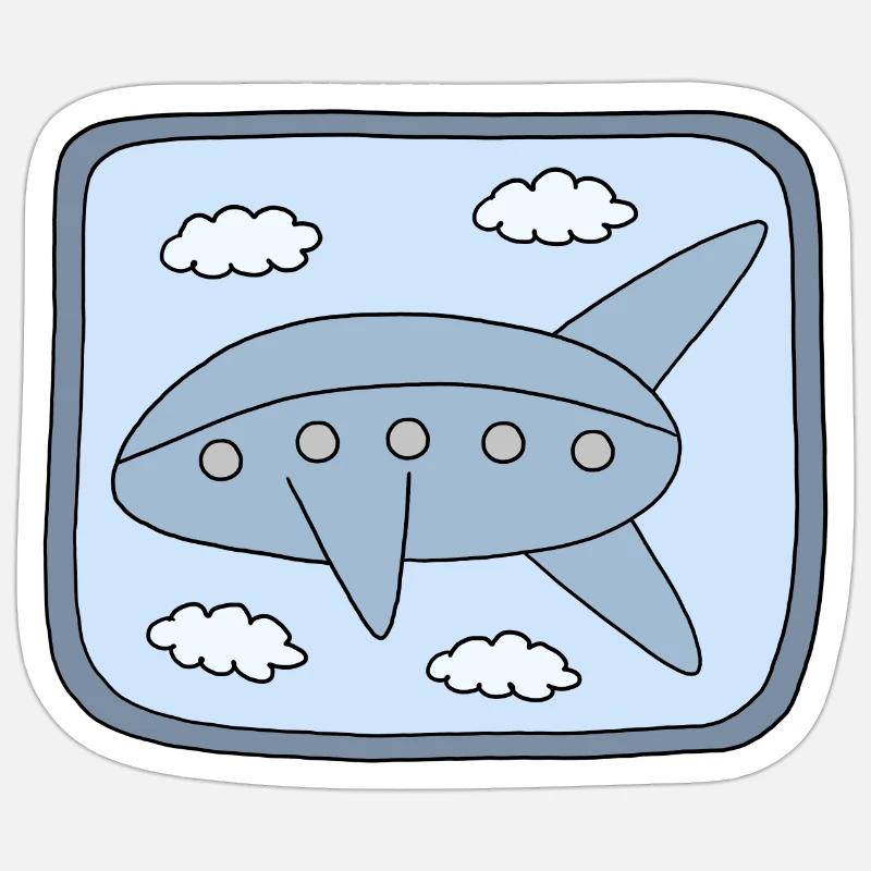 Luftschiff Design Sticker Größe S (10 x 10 cm)