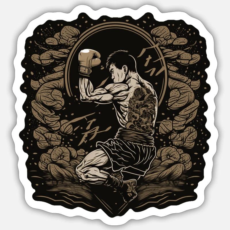 Fighter - Sticker size S (10 x 10 cm) - white matte