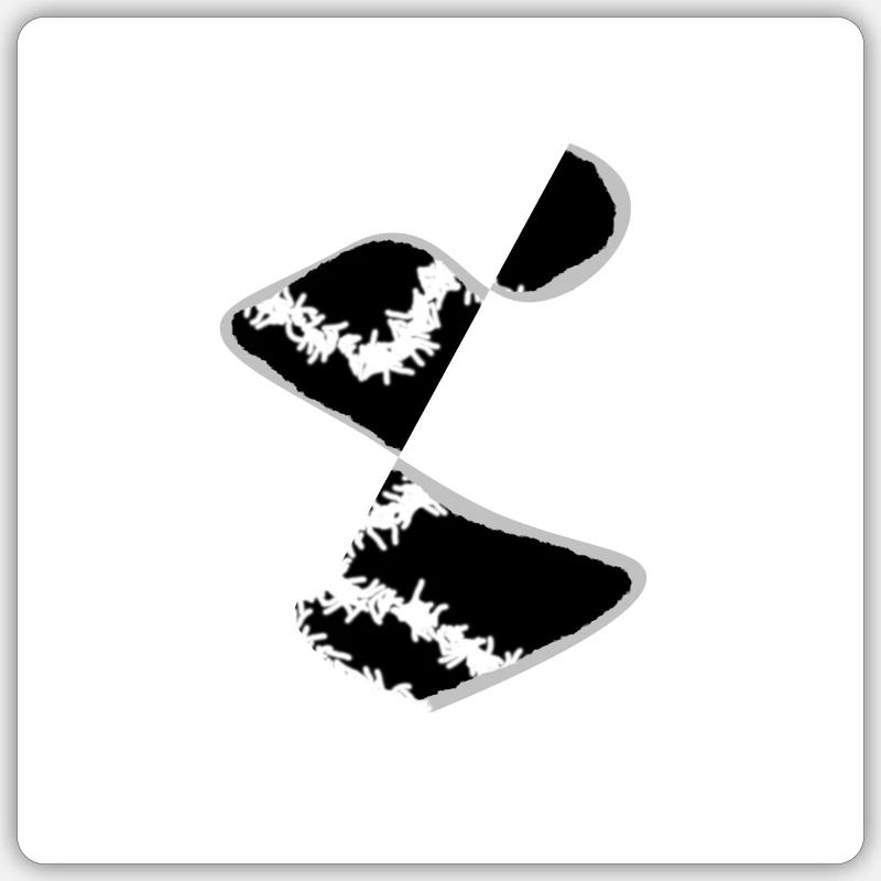 confus - Sticker taille S (10 x 10 cm) - blanc mat