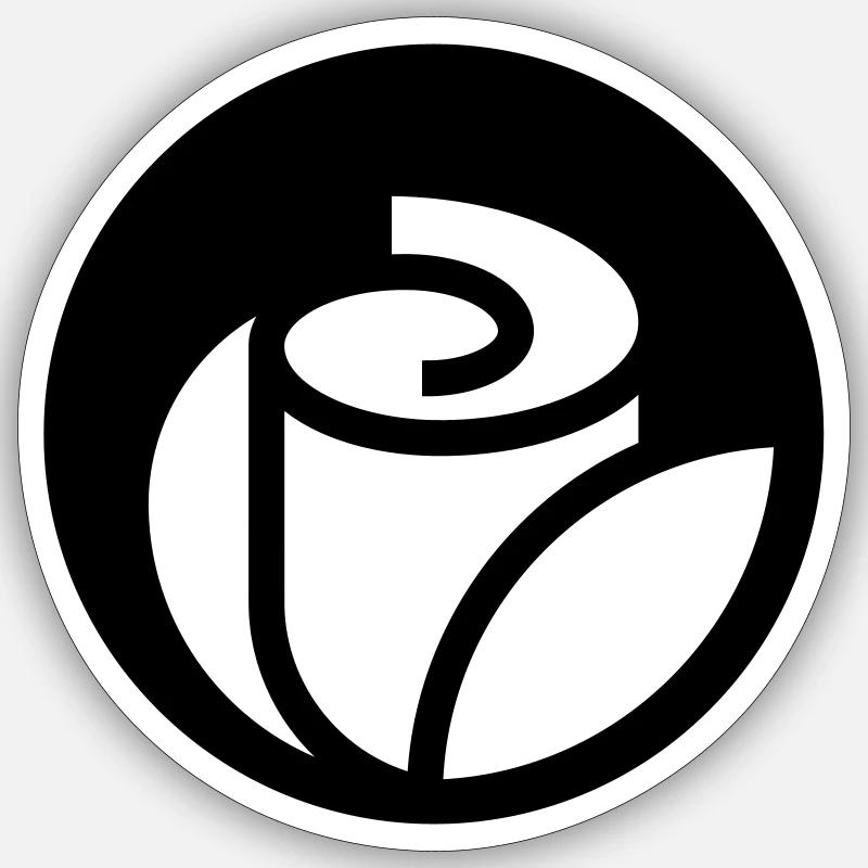 Rose Sticker size S (10 x 10 cm)