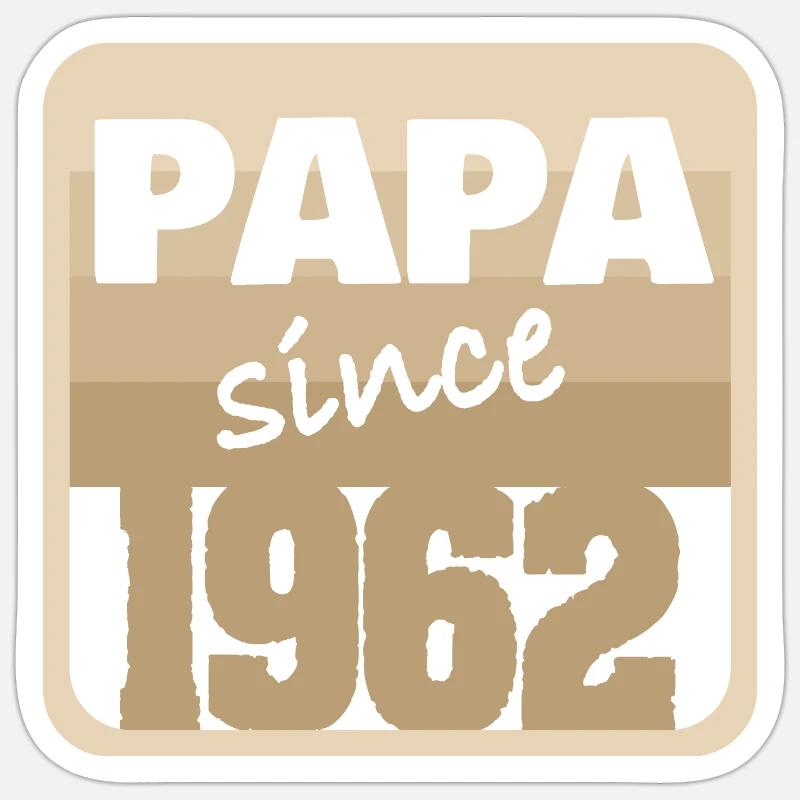 1962 1962 - Sticker taille S (10 x 10 cm) - blanc mat