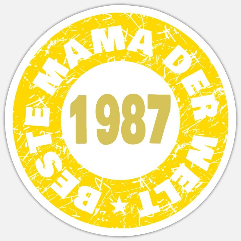 1987 - Sticker Größe S (10 x 10 cm) - Mattweiß