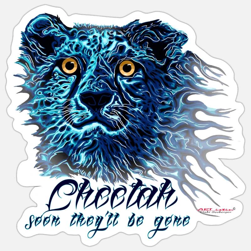 Guépard Sticker taille S (10 x 10 cm)