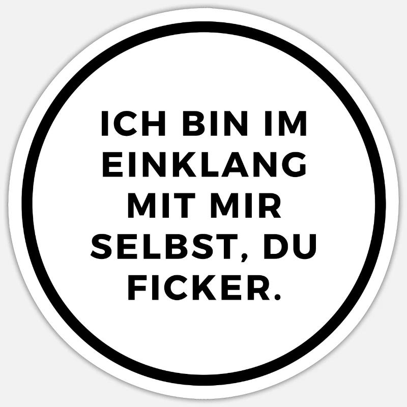 Ich bin im Einklang mit mir selbst Sticker Größe S (10 x 10 cm)