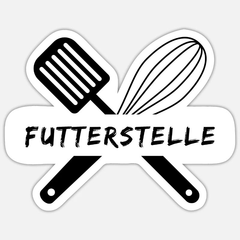 Futterstelle - Küche / Essen / Kochen Sticker Größe S (10 x 10 cm)