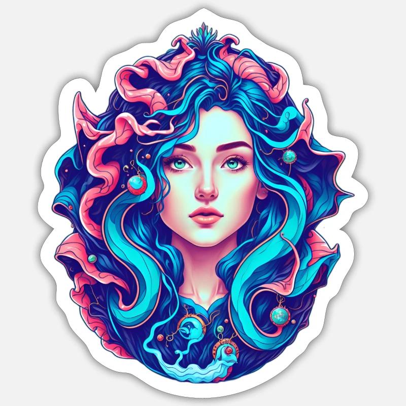 Wassermann - Sternzeichen Sticker Größe S (10 x 10 cm)