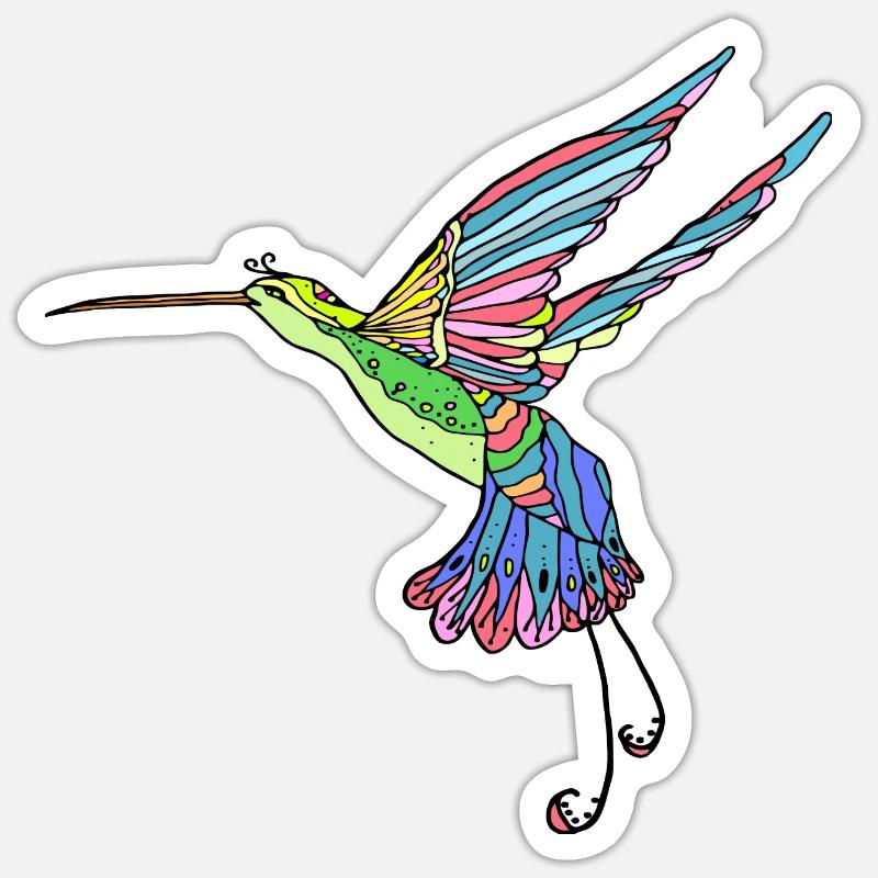 Vogel - Sticker Größe S (10 x 10 cm) - Mattweiß