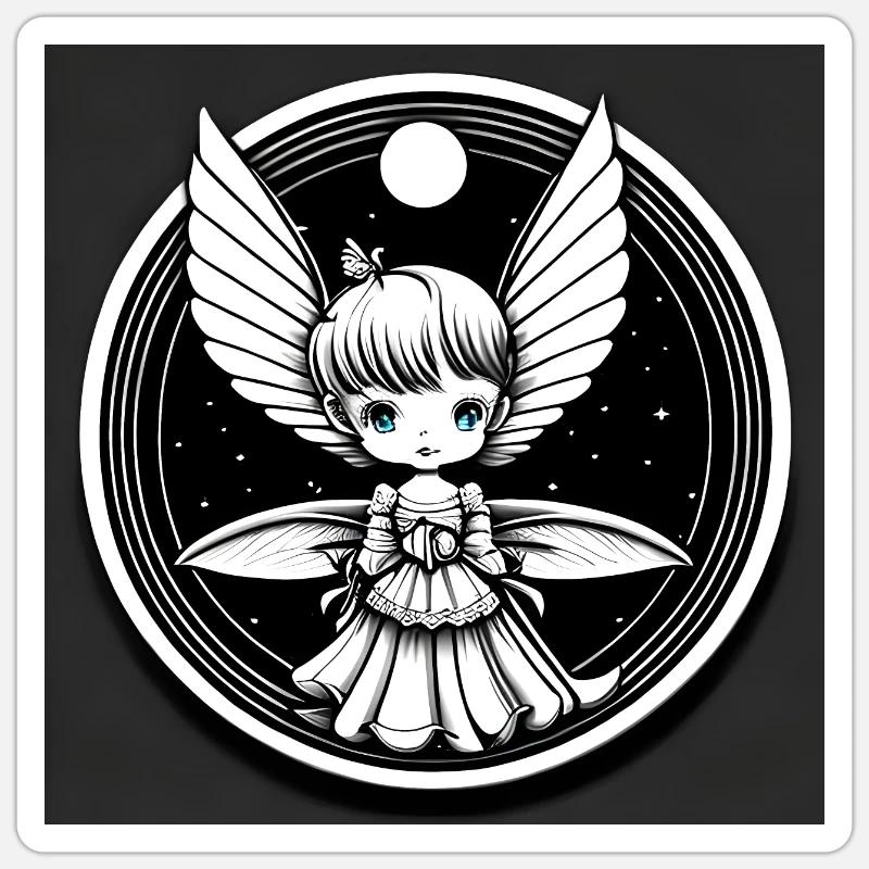 Goth Gothic dear elf Sticker size S (10 x 10 cm)