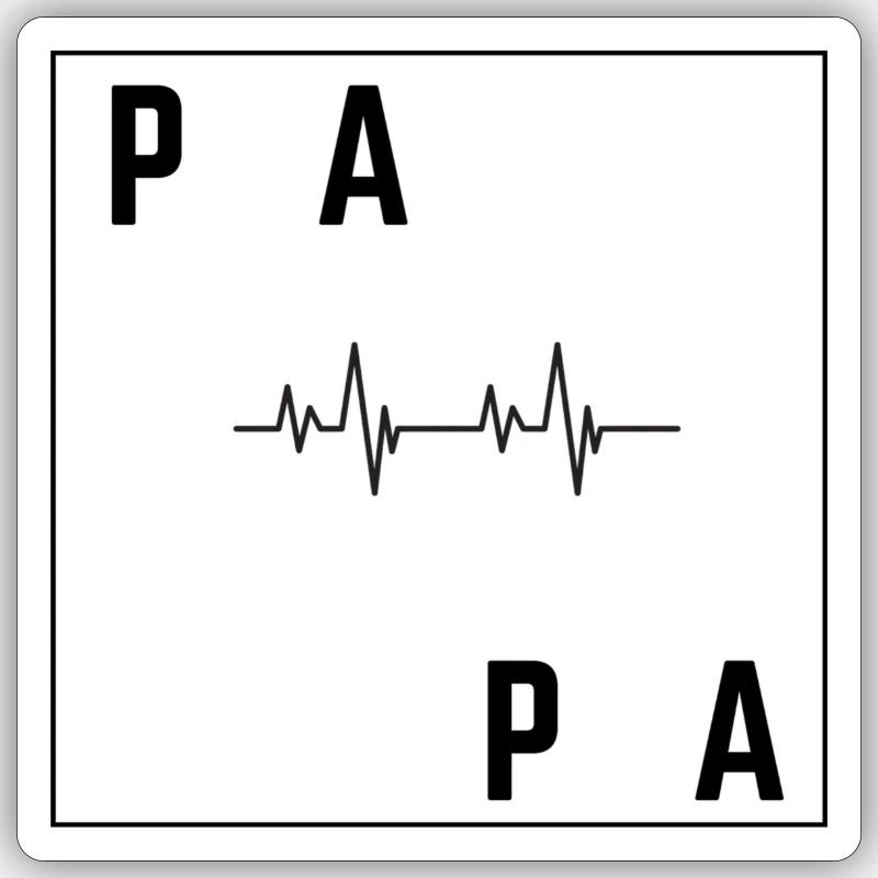 PAPA - Sticker taille S (10 x 10 cm) - blanc mat