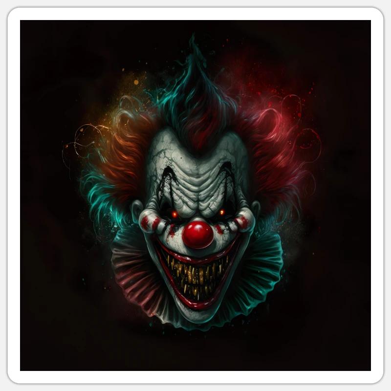 Evil Evil Clown Evil No. 1 Sticker size S (10 x 10 cm)