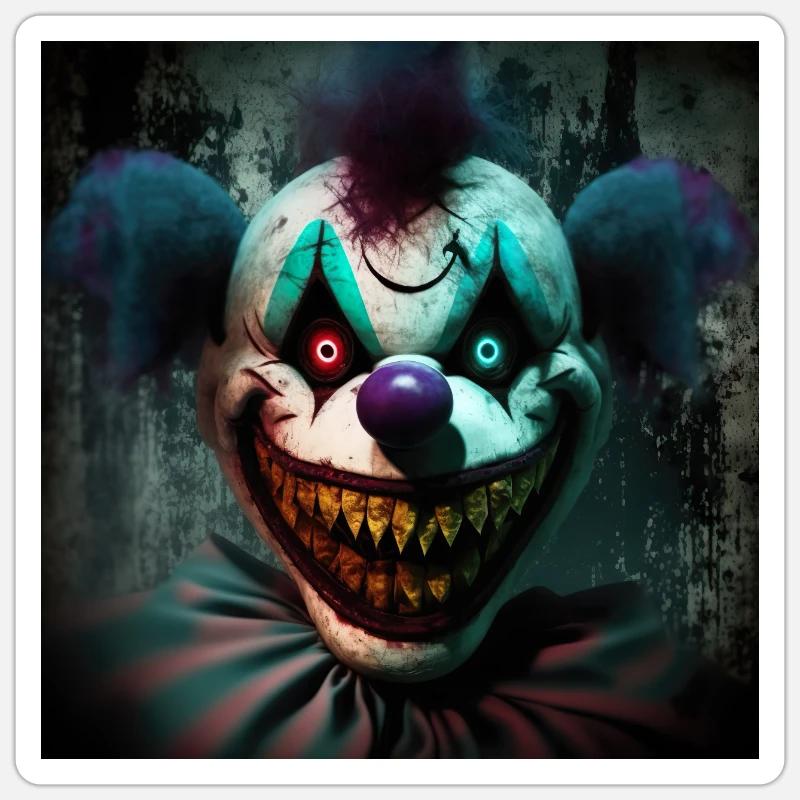 Evil Evil Clown Evil No. 4 Sticker size S (10 x 10 cm)