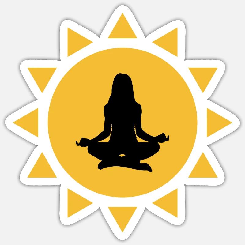 Meditation #2 - Sticker Größe S (10 x 10 cm) - Mattweiß