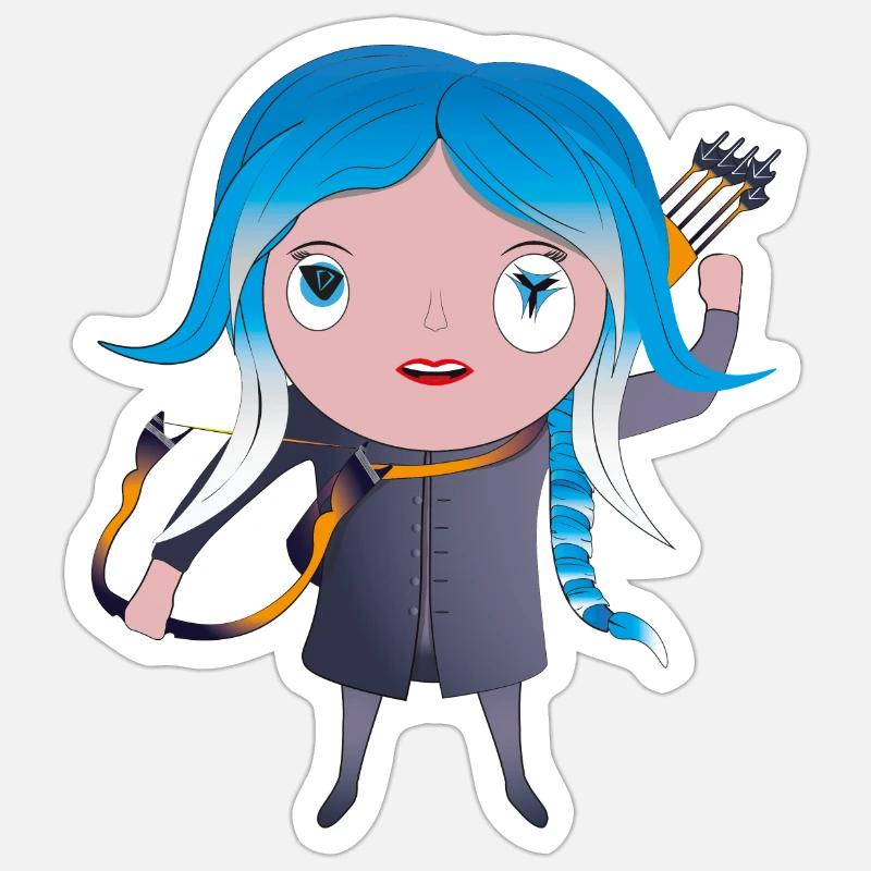 Faye - Sticker taille S (10 x 10 cm) - blanc mat