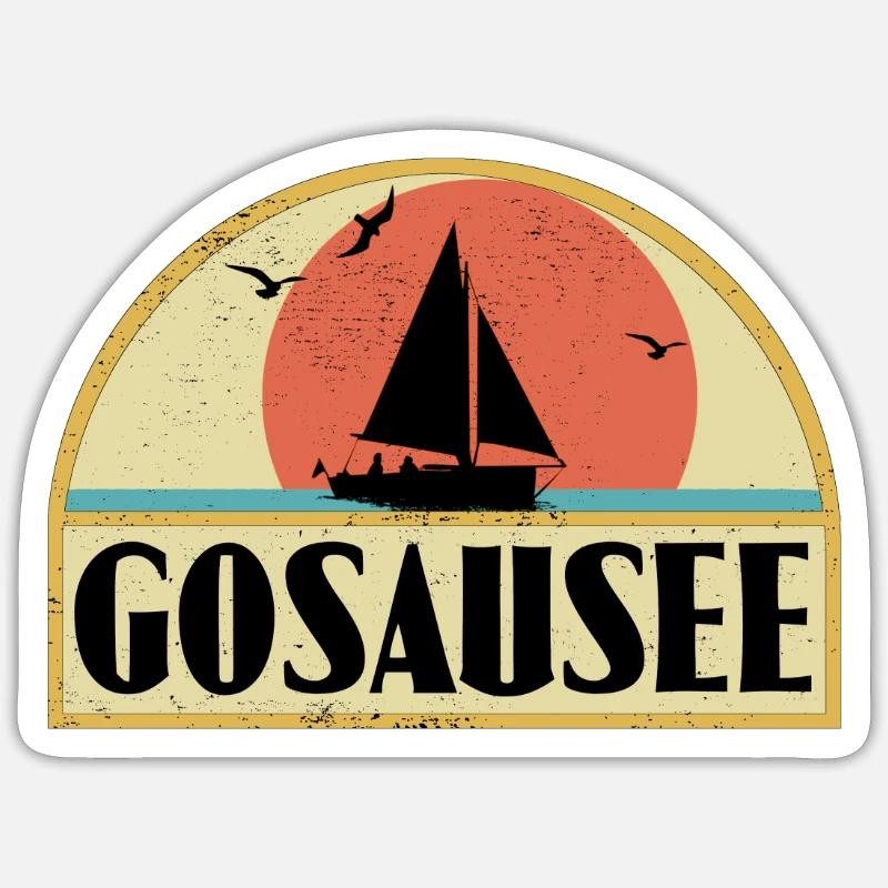 Gosausee - Sticker Größe S (10 x 10 cm) - Mattweiß