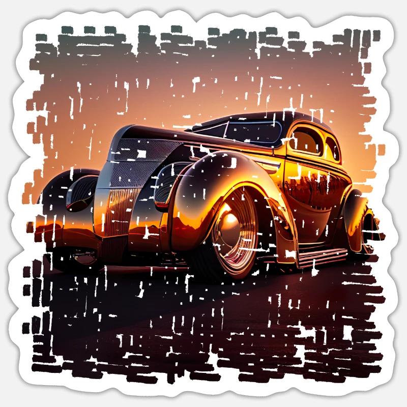 Beschleunigungsrennen oder Drag Racing Sticker Größe S (10 x 10 cm)