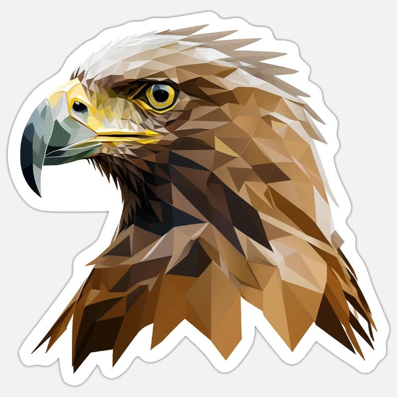 EAGLE - Sticker Größe S (10 x 10 cm) - Mattweiß