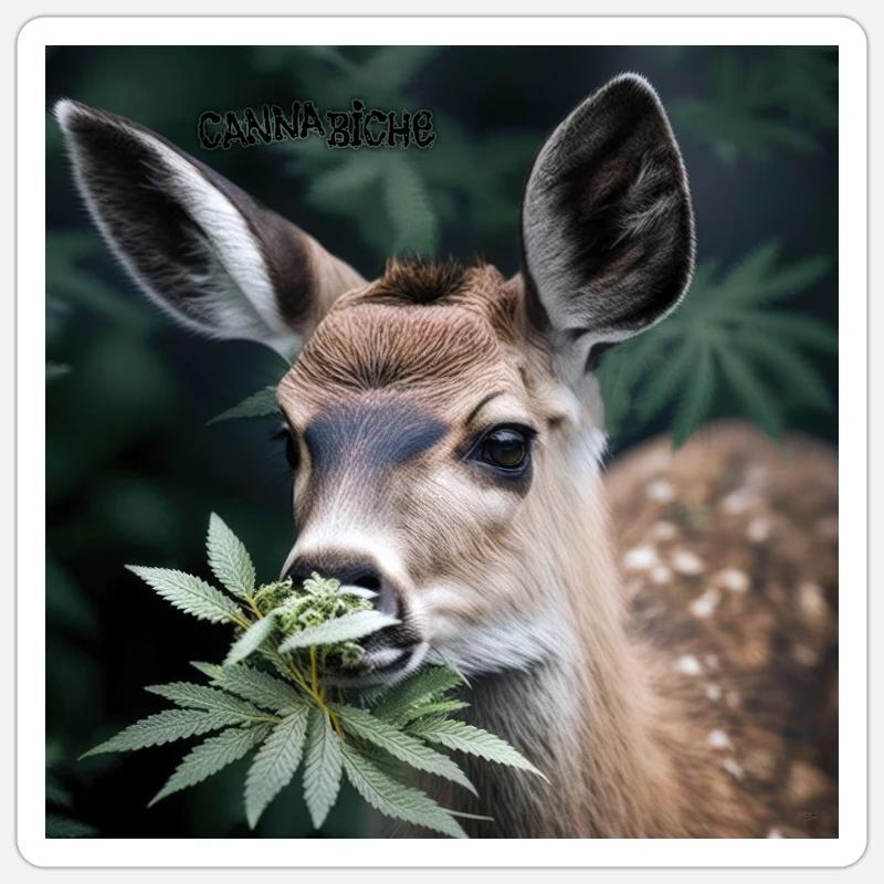 Cannabiche 07 mit Tippfehler Sticker Größe S (10 x 10 cm)