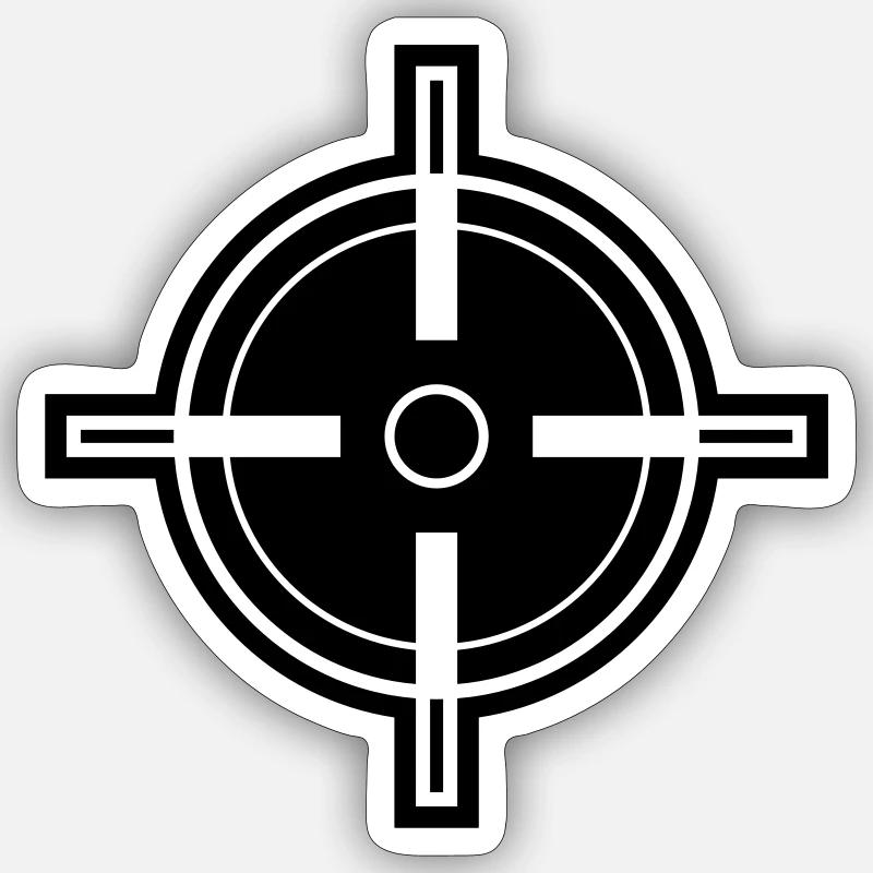 Réticule 01 - Sticker taille S (10 x 10 cm) - blanc mat