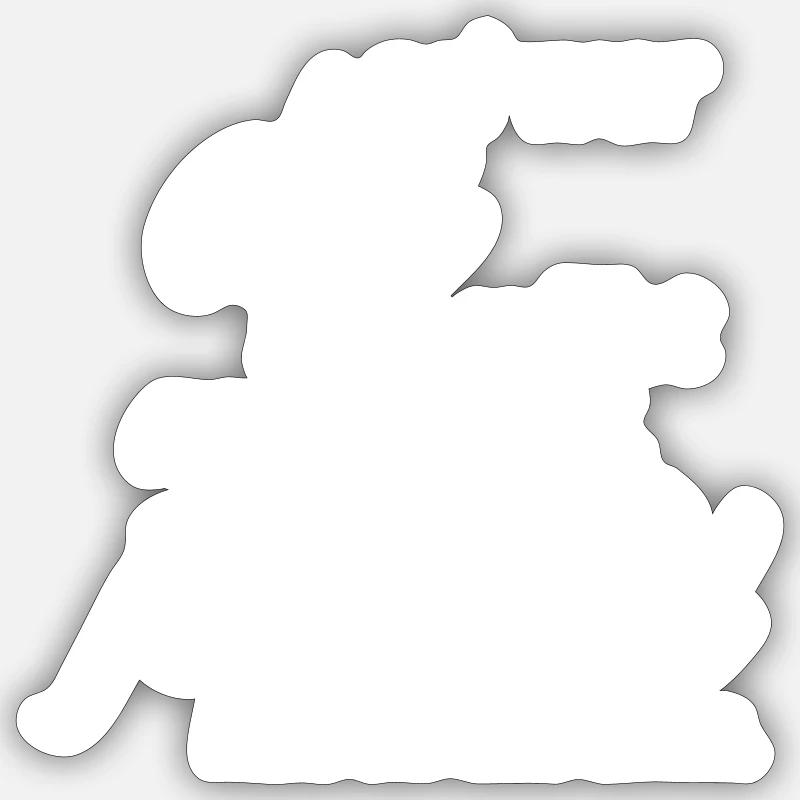 Sei wer du sein willst - Sticker Größe S (10 x 10 cm) - Mattweiß