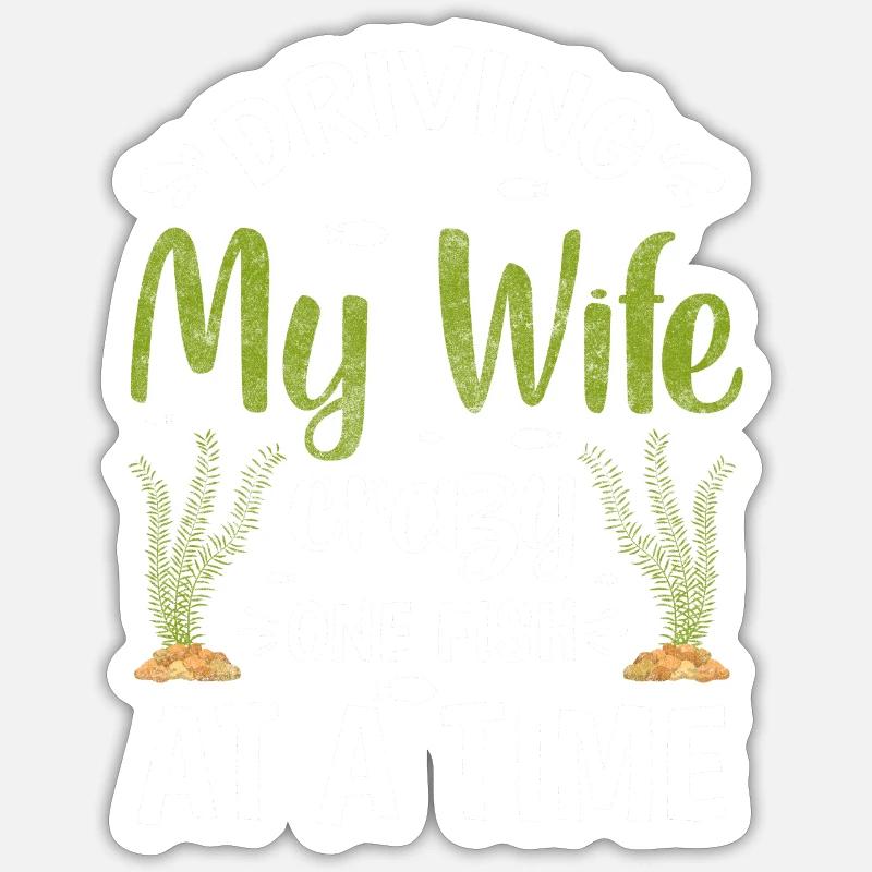 Fish Algae Goldfish - Sticker size S (10 x 10 cm) - white matte