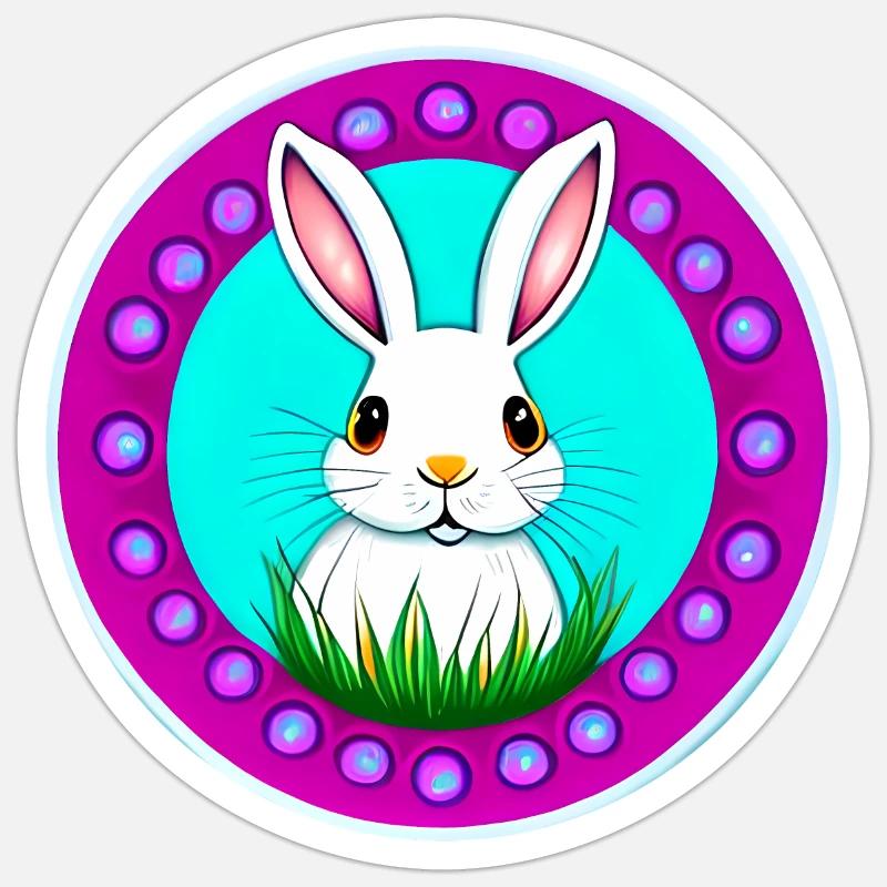 Little Bunny Easter Bunny Sticker size S (10 x 10 cm)