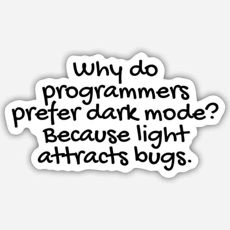 programmer joke - Sticker size S (10 x 10 cm) - white matte