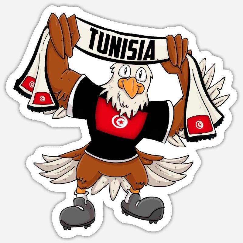 Aigle de Tunisie - Sticker taille S (10 x 10 cm) - blanc mat
