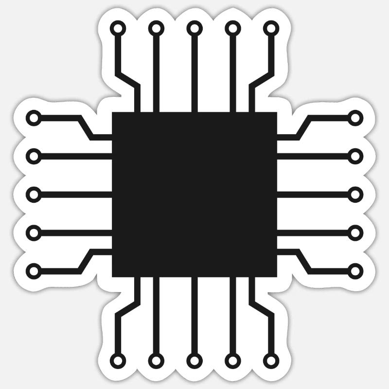 Geek Circuit Computer Circuit Sticker size S (10 x 10 cm)