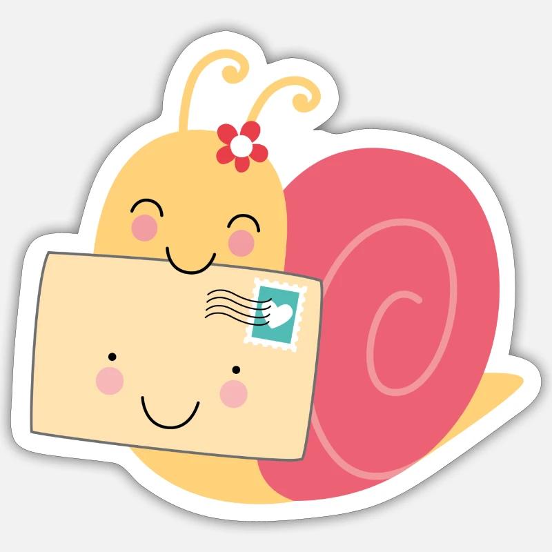 Courrier - Sticker taille S (10 x 10 cm) - blanc mat