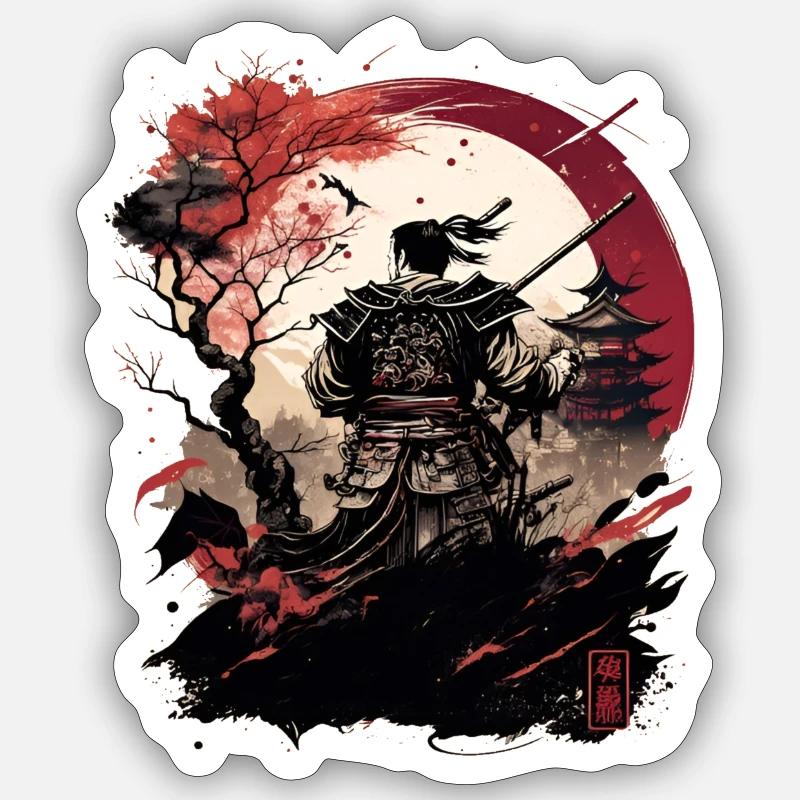 Samurai War Sticker Größe S (10 x 10 cm)