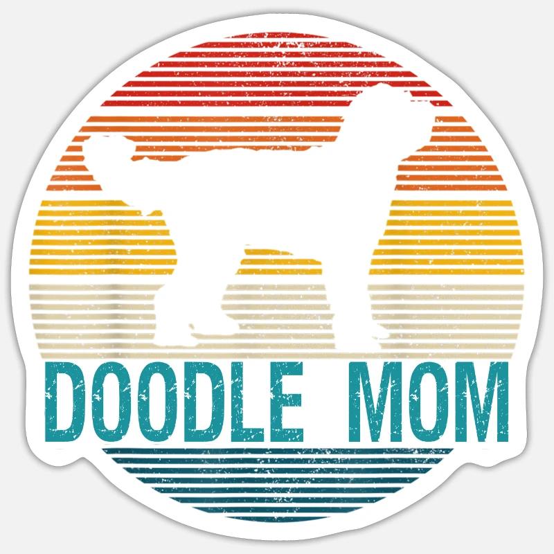 Doodle Mama - Sticker Größe S (10 x 10 cm) - Mattweiß