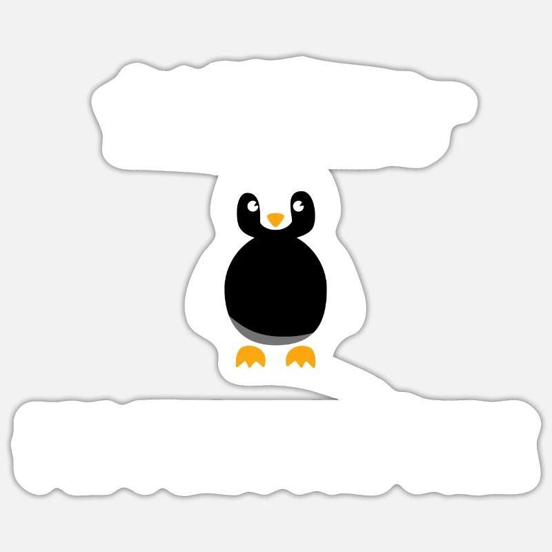 Ich bin nicht klein, ich bin Pinguingröße Sticker Größe S (10 x 10 cm)