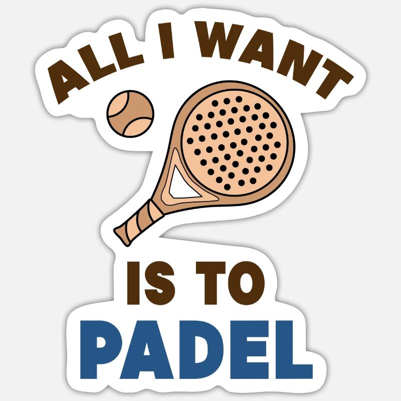 Padel Trainer Ball Racket Padel Game Statement Sticker size S (10 x 10 cm)