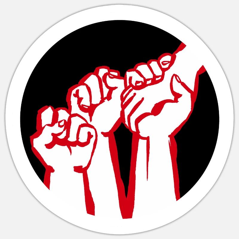 fists2b - Sticker size S (10 x 10 cm) - white matte