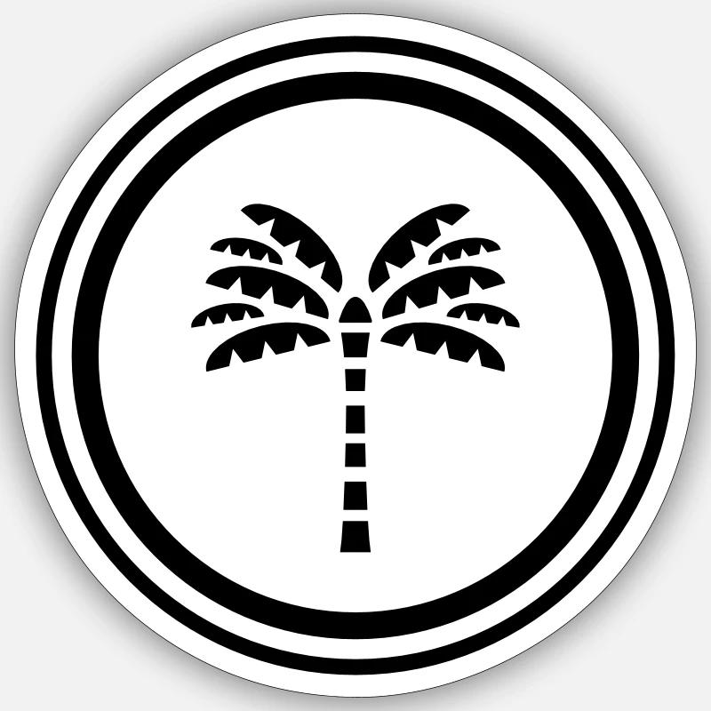 Palm Symbol - Sticker size S (10 x 10 cm) - white matte