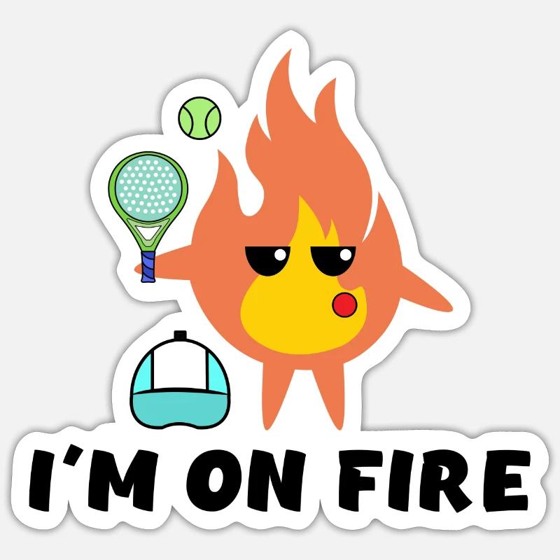 Player Statement Padel Sport Training Racket - Sticker size S (10 x 10 cm) - white matte