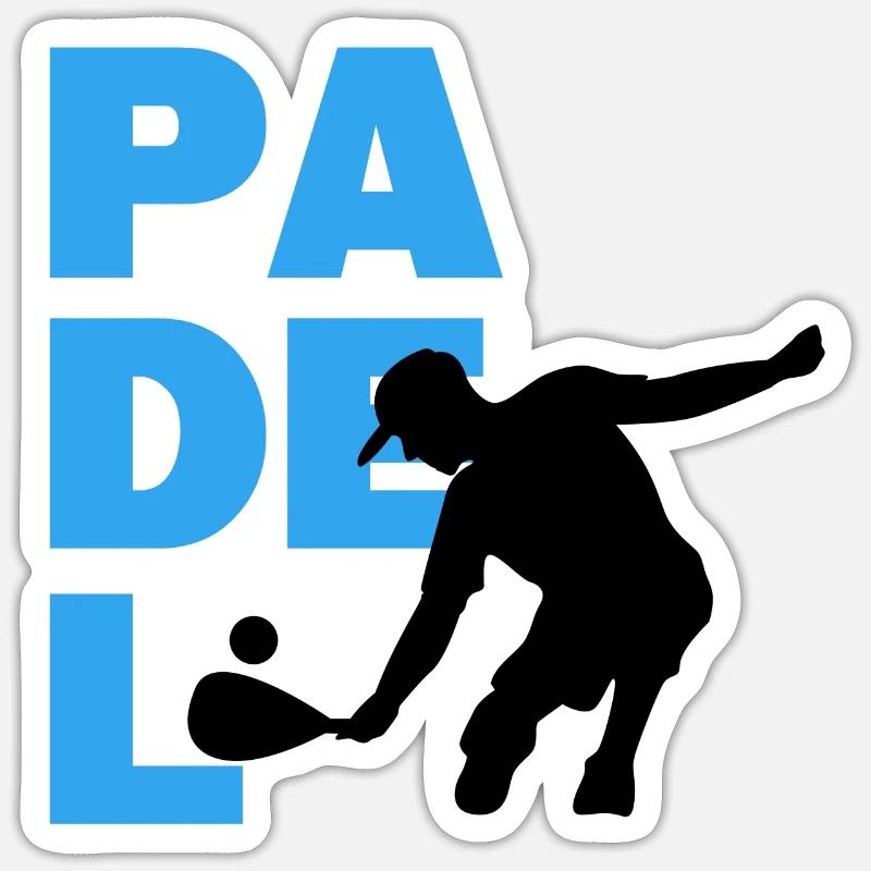 Padel Jeu Spiler Déclaration Balles Raquette Padel - Sticker taille S (10 x 10 cm) - blanc mat