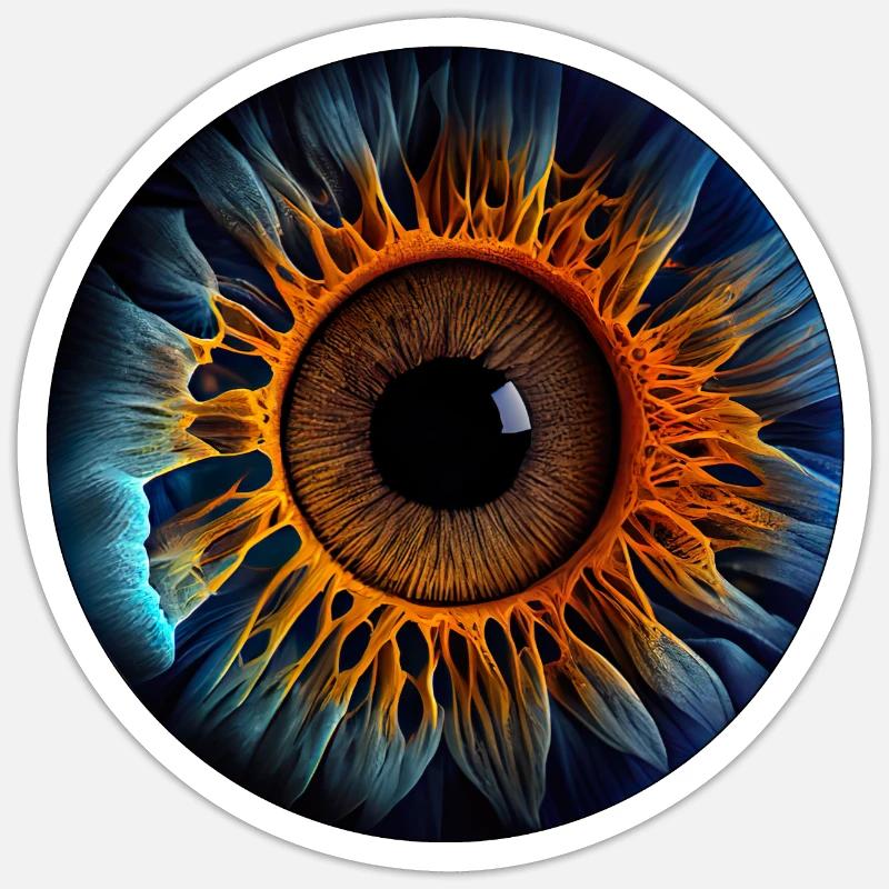 An iris as a biometric identification system Sticker size S (10 x 10 cm)