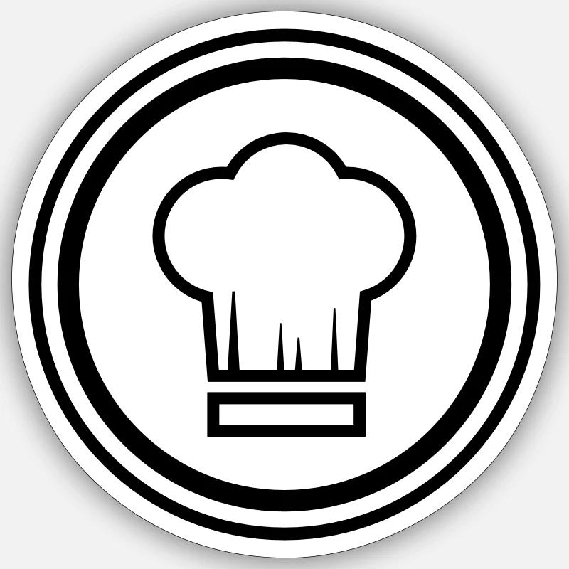 Chef's Hat Chef Chef Icon - Sticker size S (10 x 10 cm) - white matte