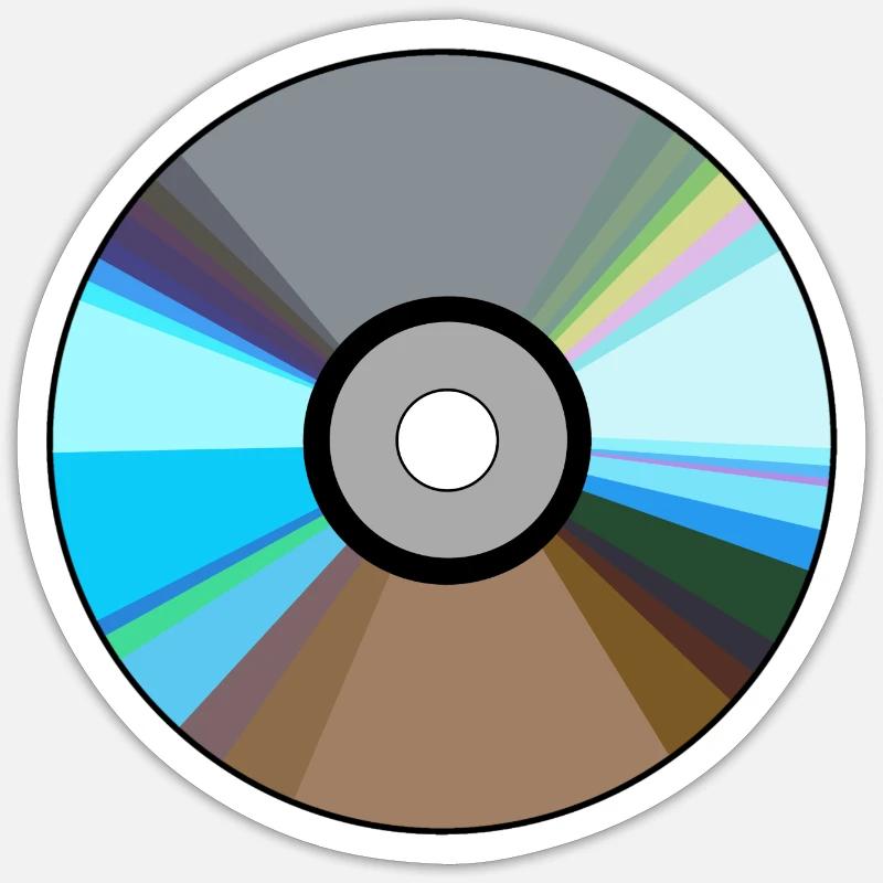 CD Musik Lied Sticker Größe S (10 x 10 cm)