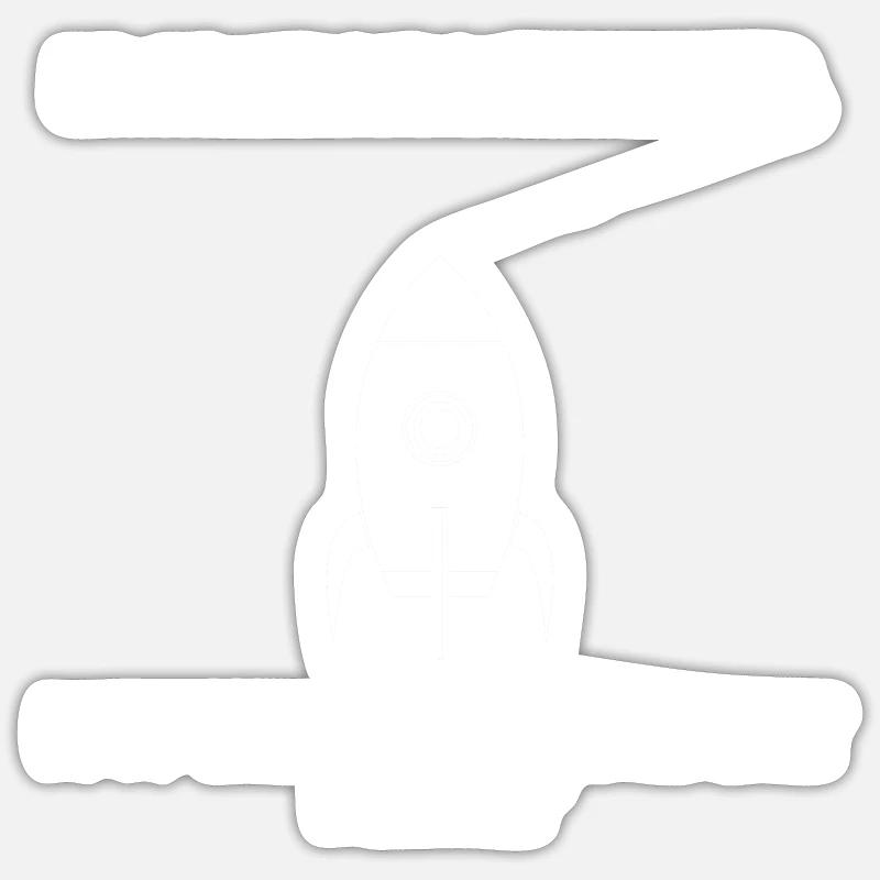 Aerospace engineer rocket - Sticker size S (10 x 10 cm) - white matte