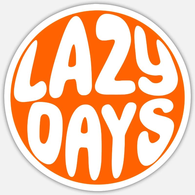 Lazy Days Geschenk Geschenkidee Chillen Relax Sticker Größe S (10 x 10 cm)