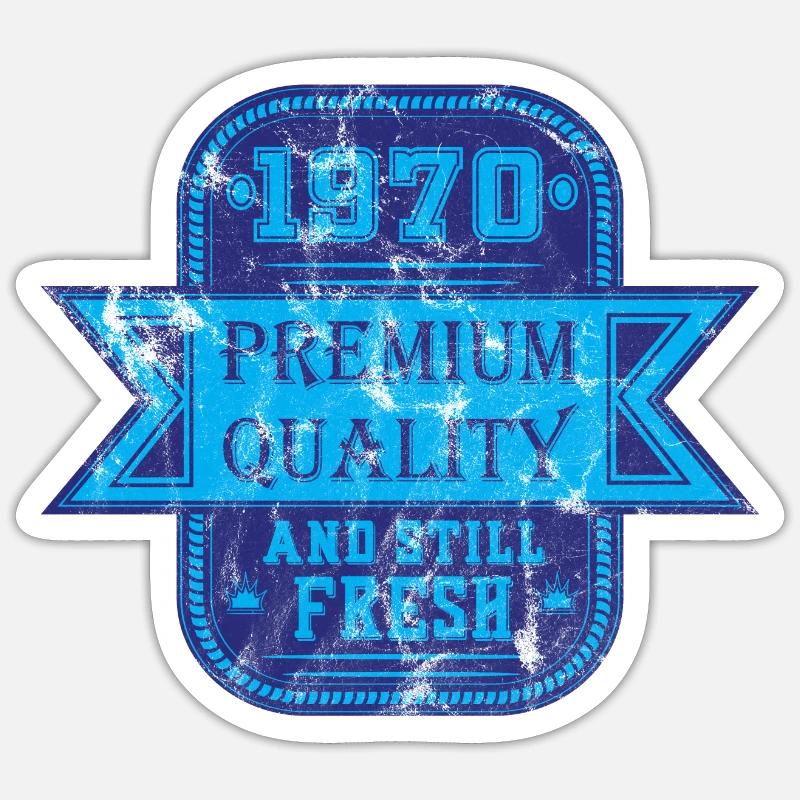 Millésime 1970 - Sticker taille S (10 x 10 cm) - blanc mat