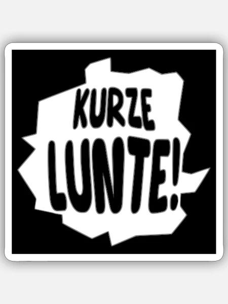 kurze lunte - Sticker Größe S (10 x 10 cm) - Mattweiß