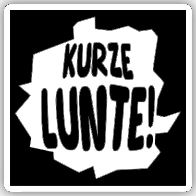 kurze lunte - Sticker Größe S (10 x 10 cm) - Mattweiß